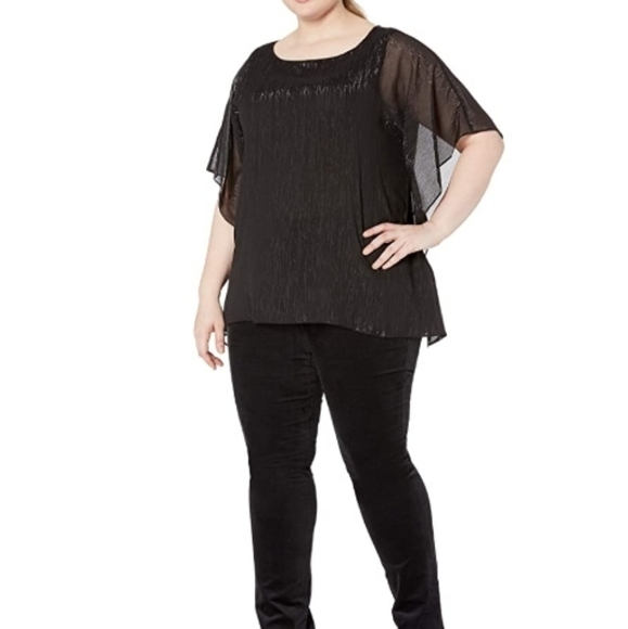 Michael Kors Shimmer Flutter Top-NWT-size 3X - Picture 4 of 10